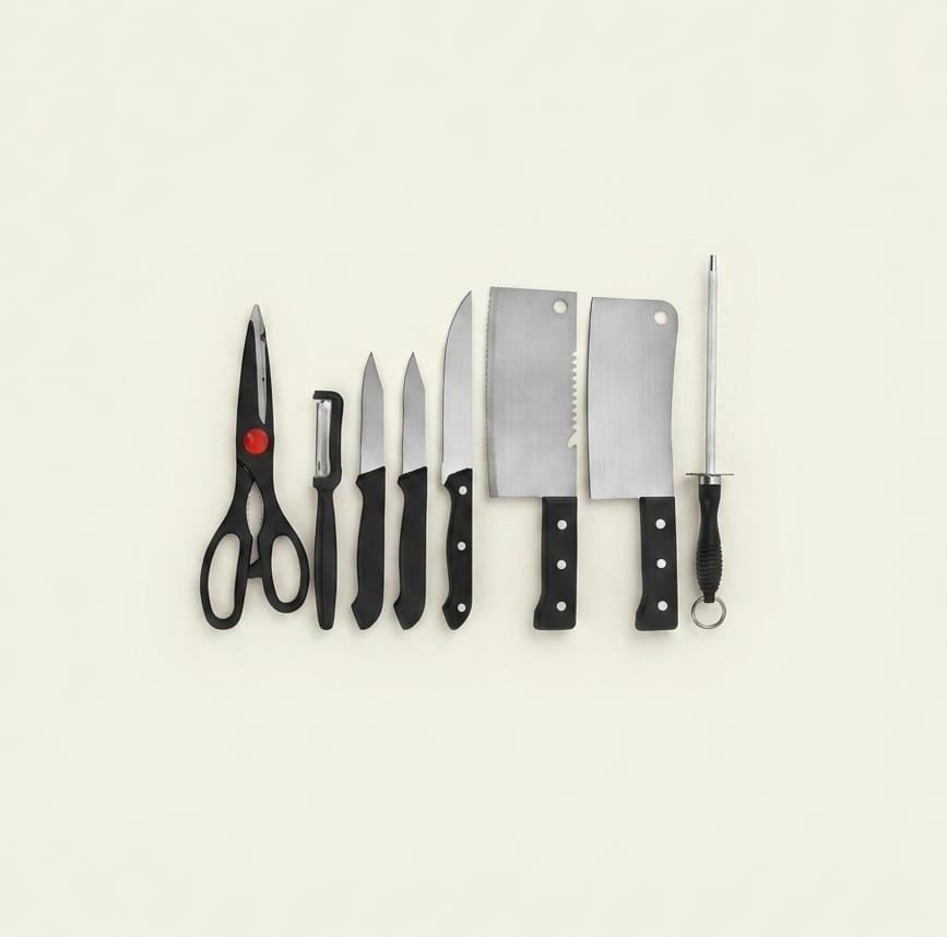 Premium 8-Piece Stainless Steel Knife Set